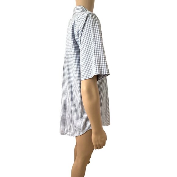 Ralph Lauren Men’s Button Down Shirt L Short Sleeve Plaid White Blue Black Check - Picture 10 of 10